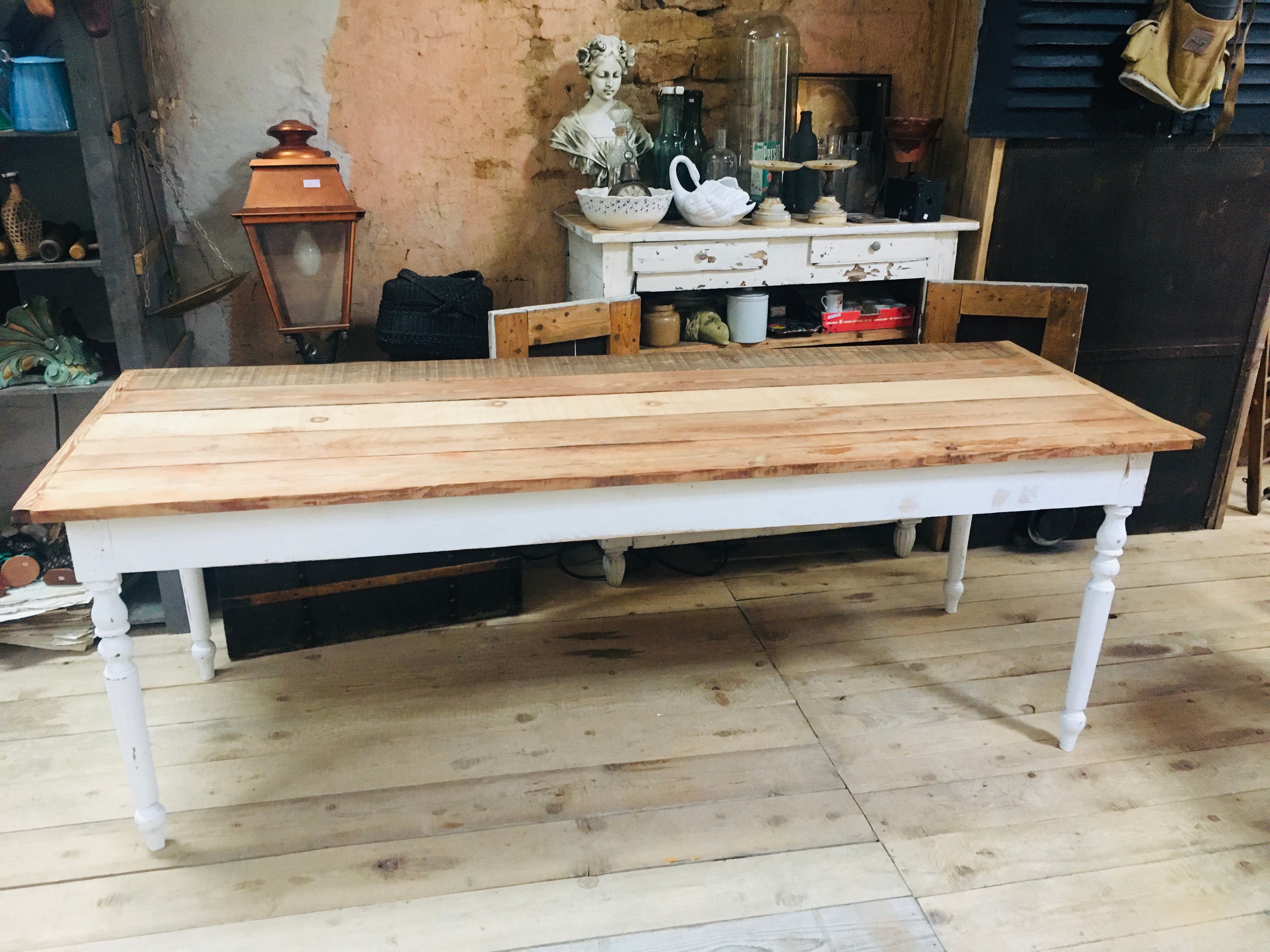 Large white fir country table 1930s