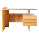 Postmodern Desk, Writing Table by Bohumil Landsman, Oak Veneer, 1970s