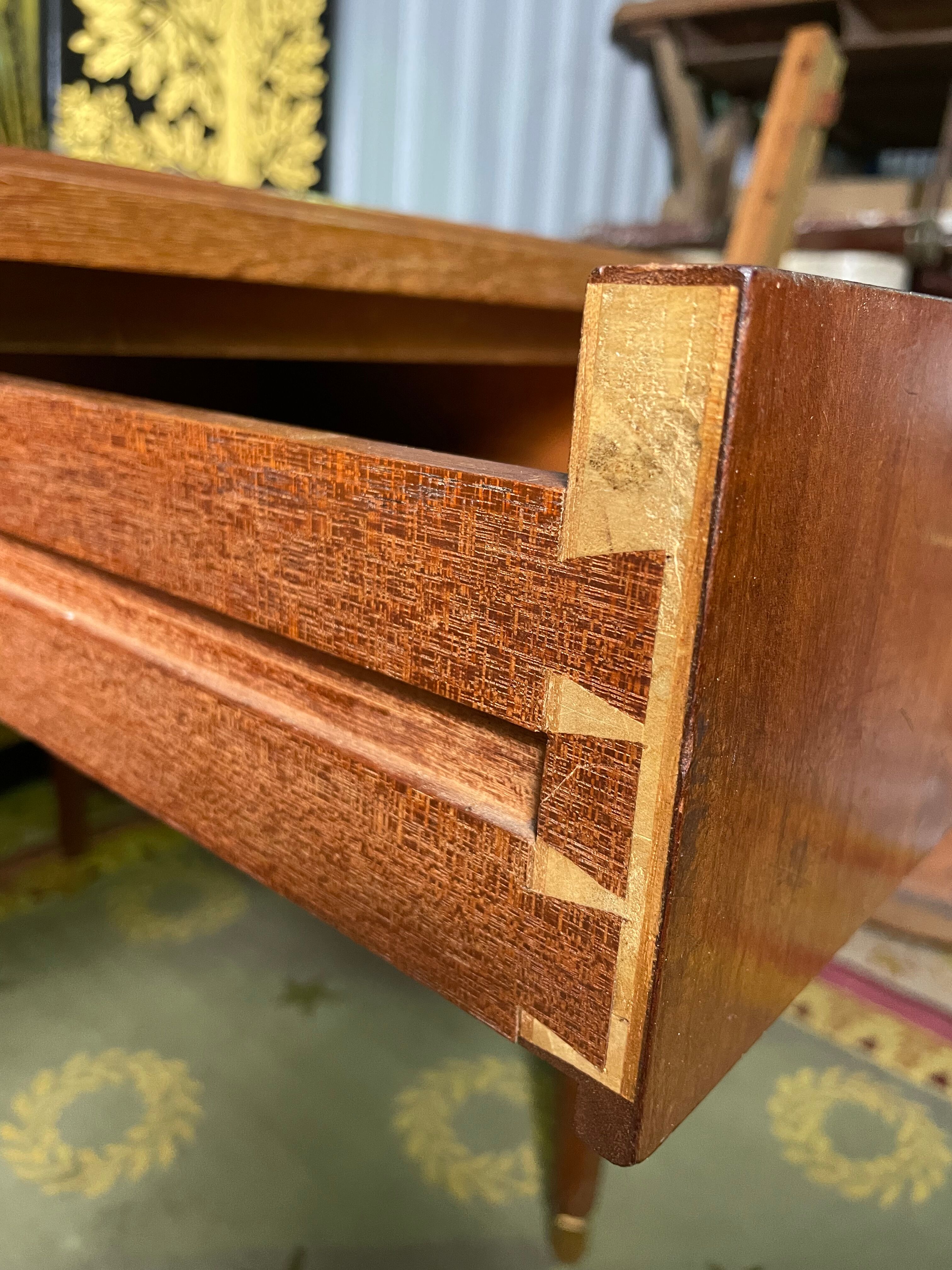 Louis XVI style flat desk in mahogany