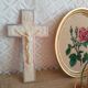 Crucifix en aluminium vintage