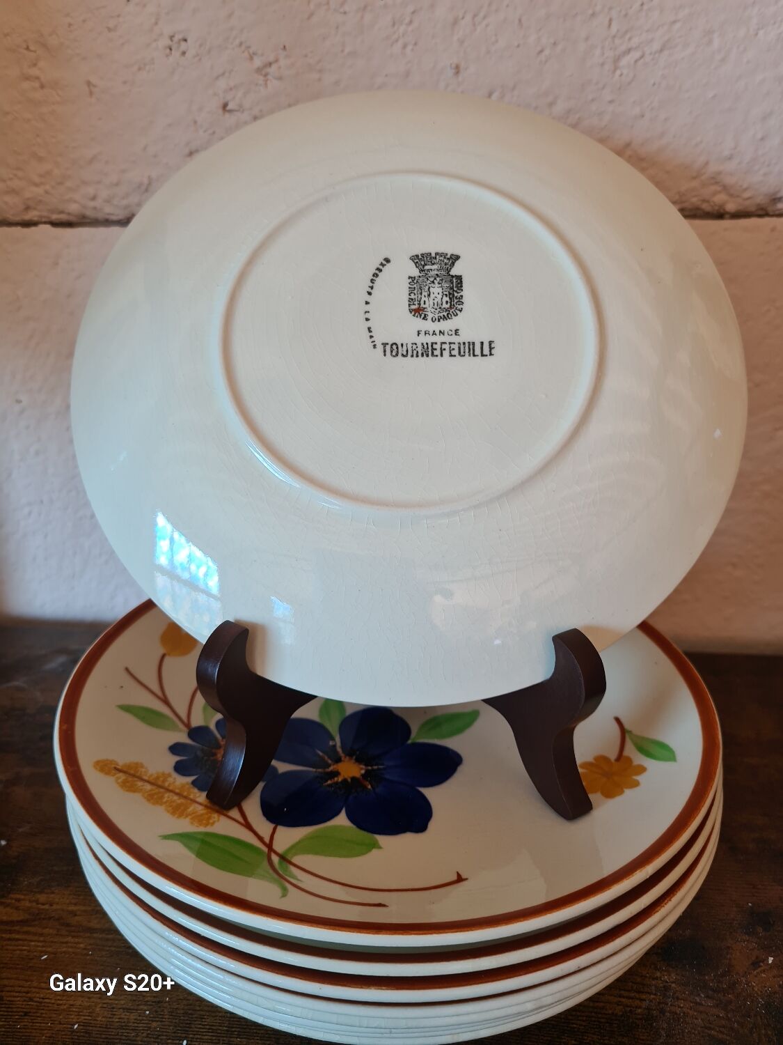 Assiettes à dessert Faiencerie de Gien Modèle TOURNEFEUILLE