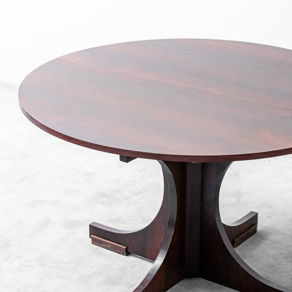 1960s vintage moderne antique table à rallonge en teck