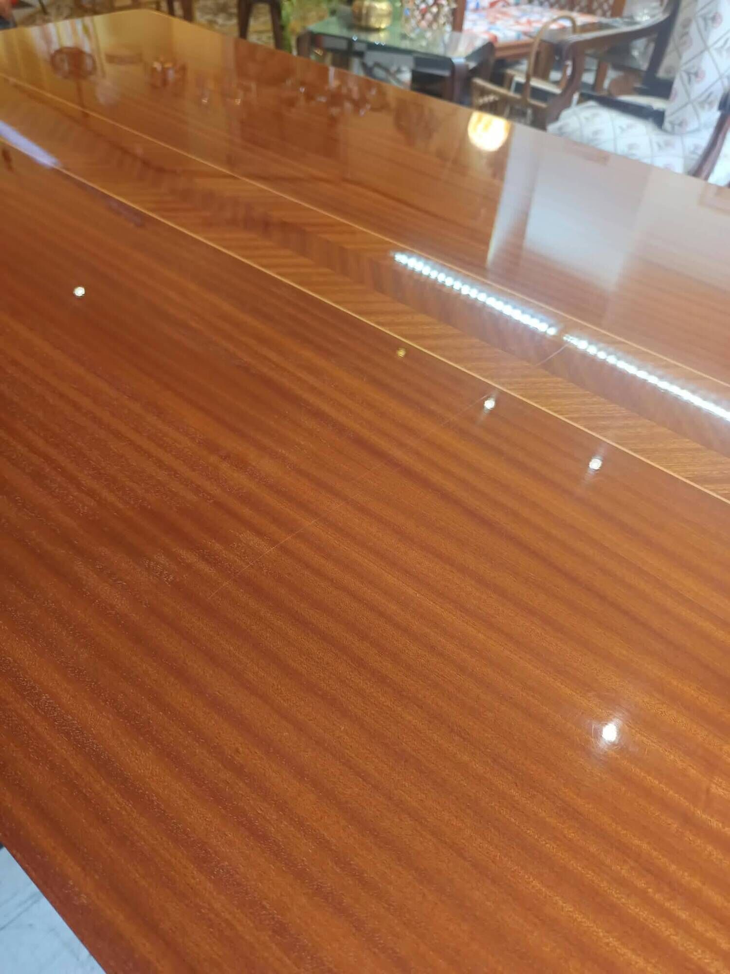 Mid-century vintage coffee table with tapered legs.