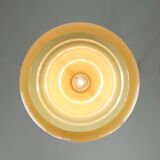 Suspension mid-century en laiton jaune et verre, italie