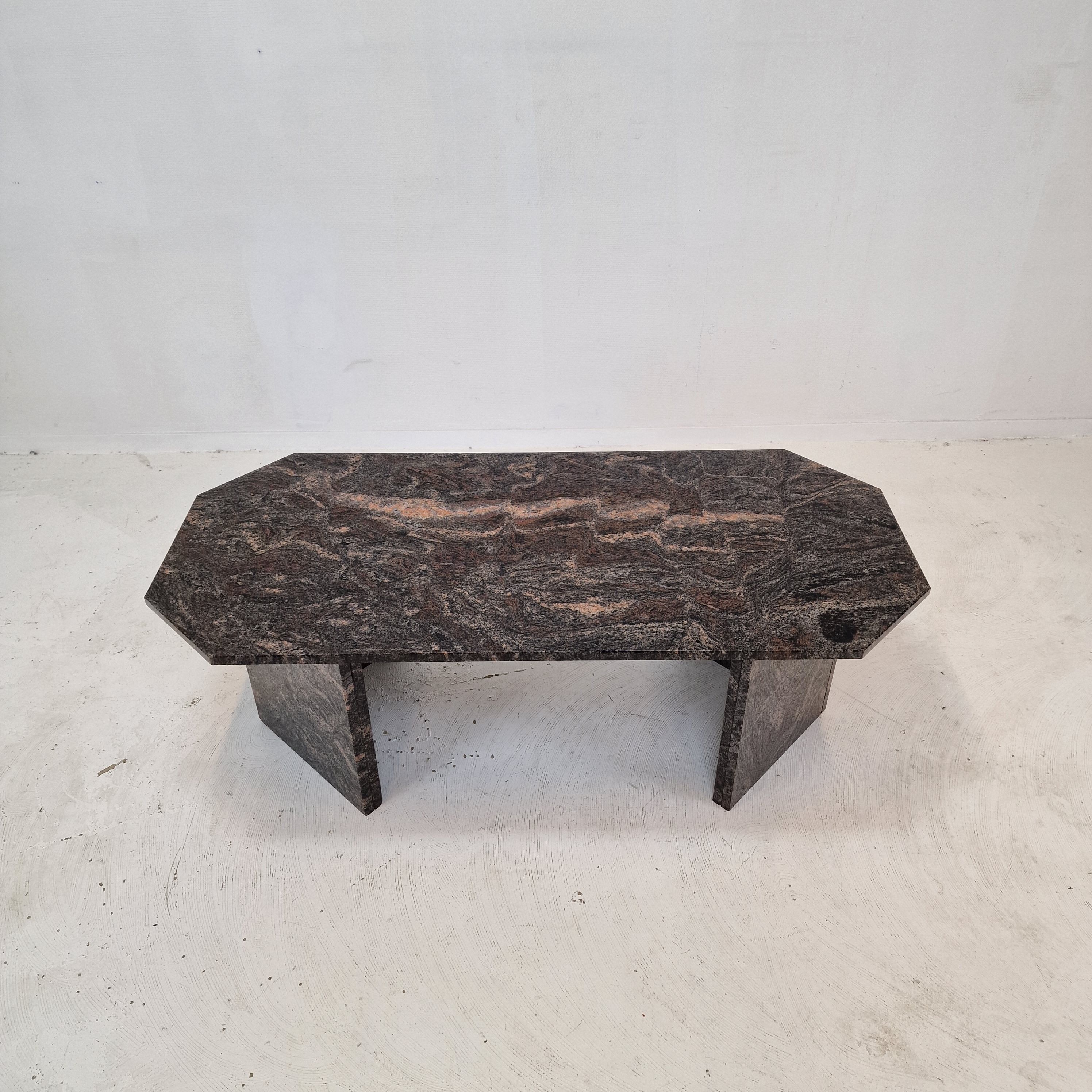 Coffee table in granite, 1980s