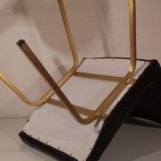 4 office chairs in vintage black skai