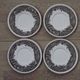 Set of 4 saucers Quality Retired Villeroy & Boch Black/White Anjou Design 4656