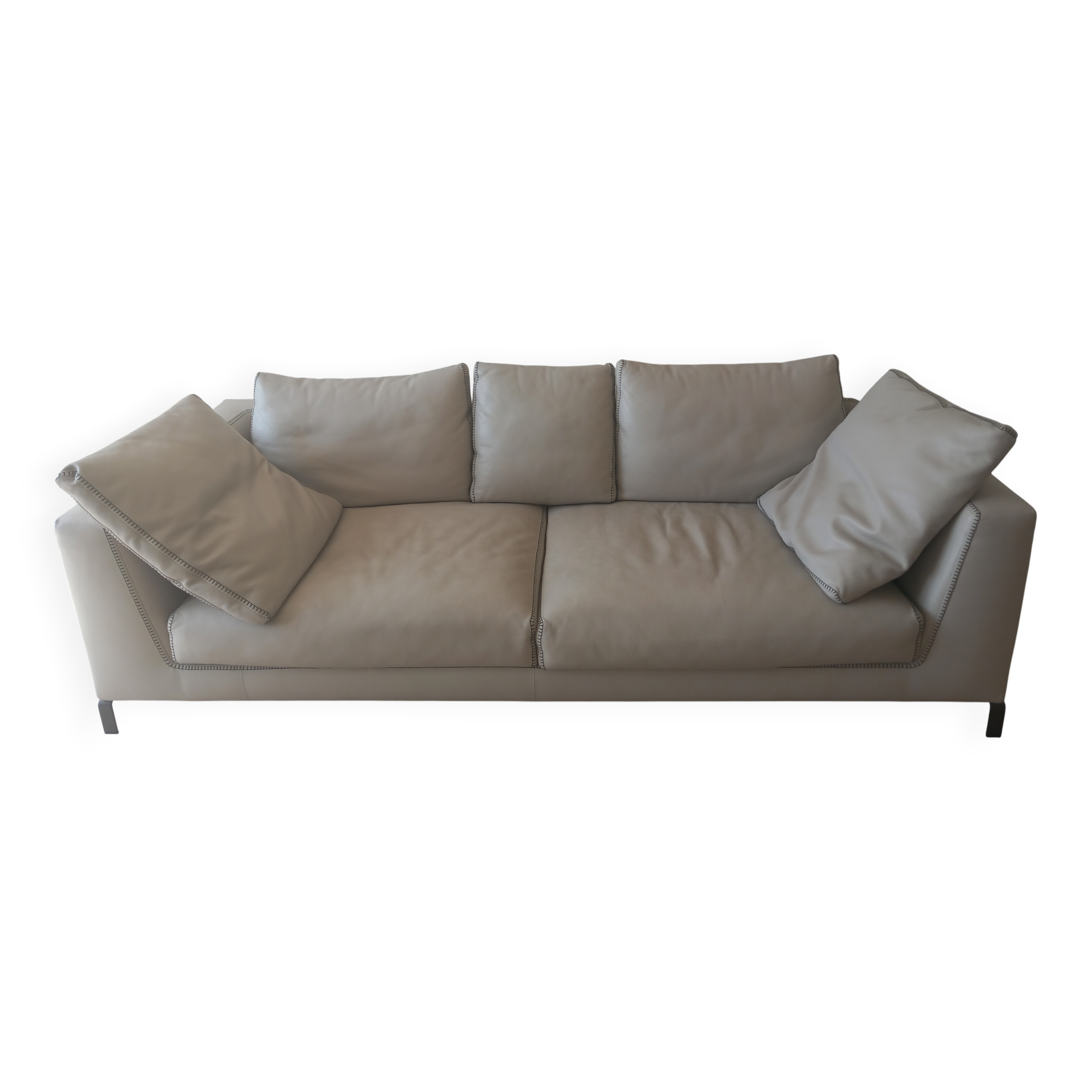 B&B Italia Ray 3-seater sofa in grey leather – Price negotiable