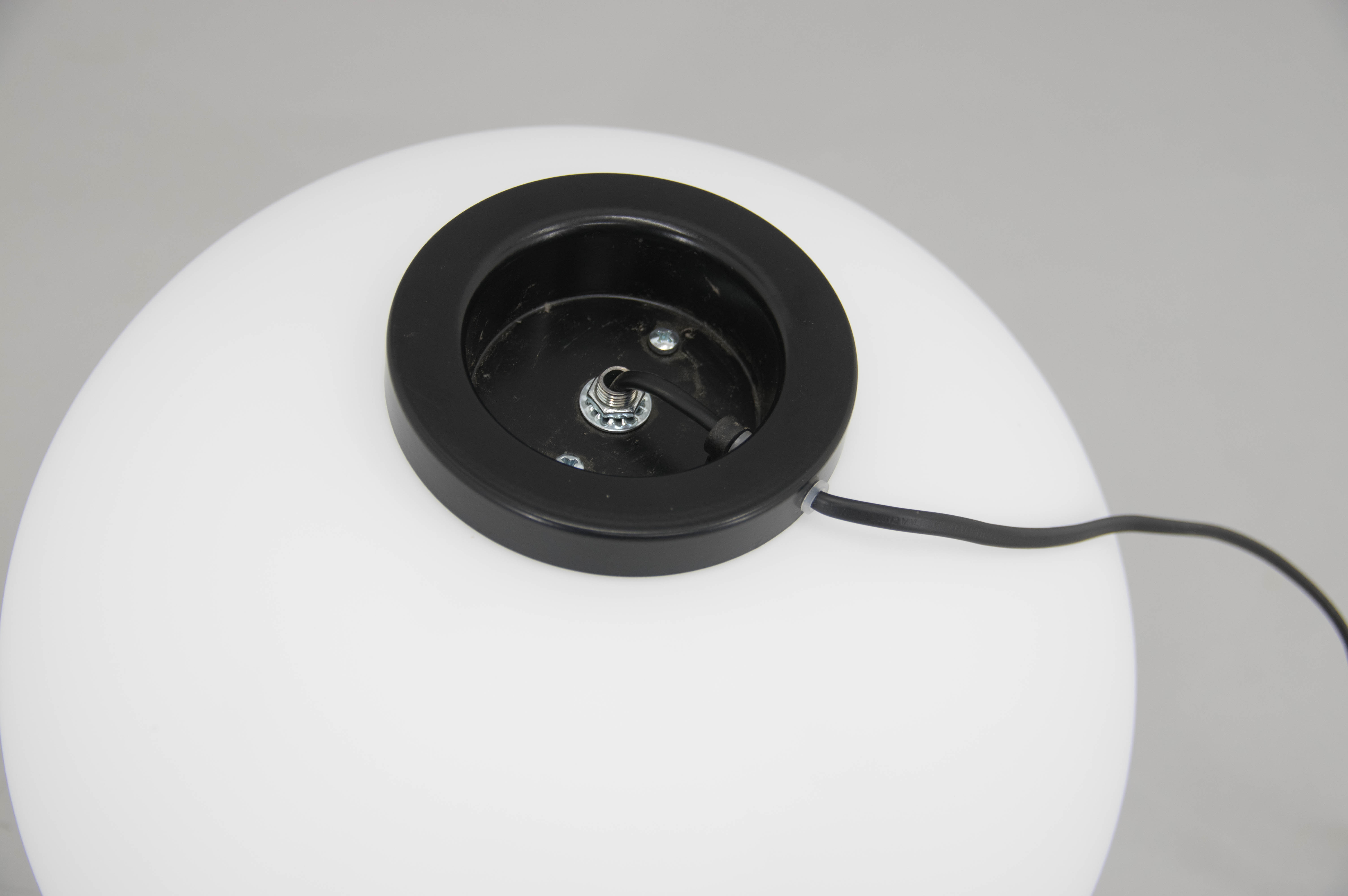 Mid-Century Glass Table Lamp, Italy, 1980s