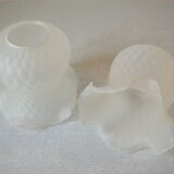 Set of 2 old tulips lamp shade chandelier glass luminaire 11.9 cm