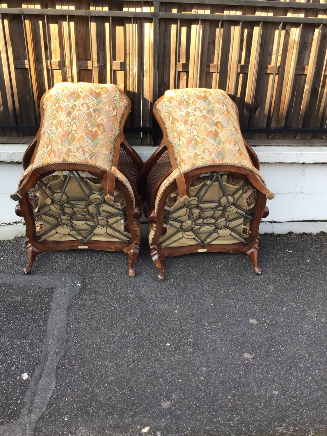 Pair of Chippendale armchairs