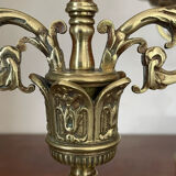 Paire de chandeliers en bronze doré XIXème