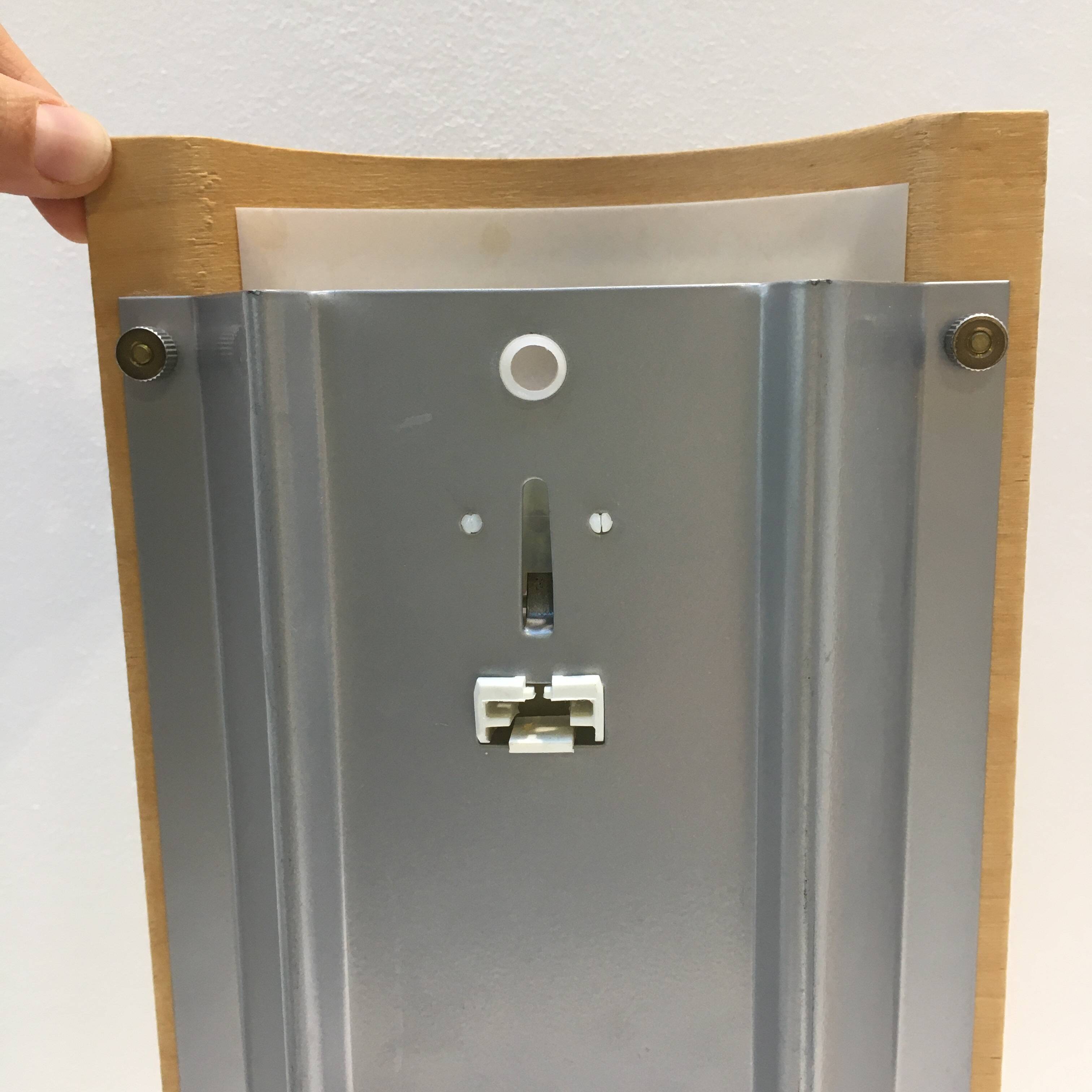 Vintage IKEA Strimma curved wood wall light