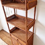 Vintage rattan shelf