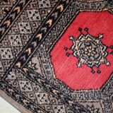 Vintage carpet Uzbek Bukhara handmade 65cm x 170cm 1960s, 1C712