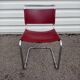 Pair of Bersanelli chairs in black and burgundy leather