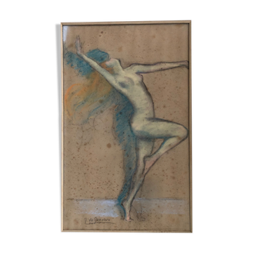 Tableau dessin de danseuse by Gaetano de Gennaro, 1930
