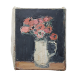Nagao Usui painting "flowers with a white pitcher"