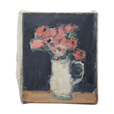 Peinture de Nagao Usui "fleurs au pichet blanc"