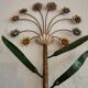 XL Vintage Mid-Century handmade 2 light bouquet wall lamp Italy 1950-1970