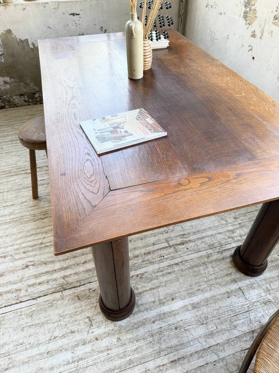 Dudouyt oak dining table 1940