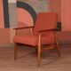 Fauteuil lounge et repose-pieds Vintage Terracota Boucle