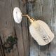 Vintage molded glass wall light