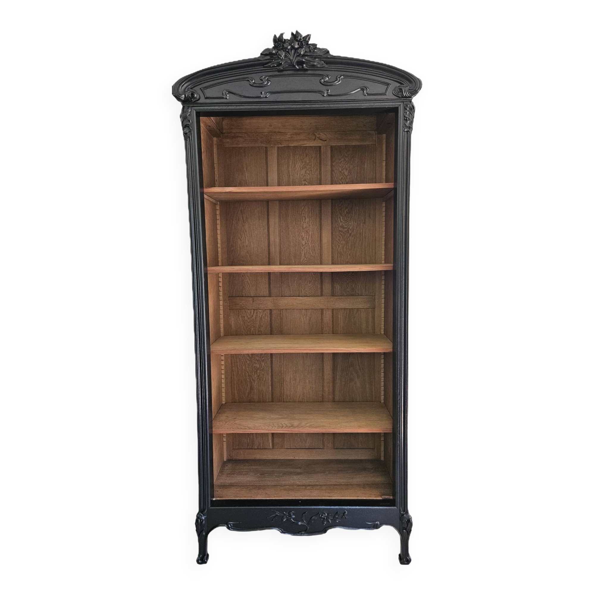 Library shelf cabinet of curiosities Art Nouveau black