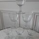 Set of 6 crystal wine glasses engraved years 20-30