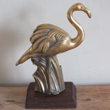 Pink flamingo in bronze