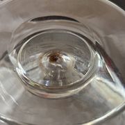 Antique engraved crystal carafe – floral decoration – matching Saint-Louis