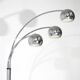 3-arm floor lamp in chromed metal, 1970s
