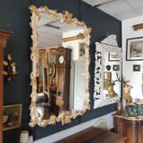 Lacquered and gilded mirror