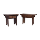 Paire de tables de chevet tabourets, années 1920