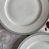 6 flat plates, antique porcelain from the Couleuvre factory.