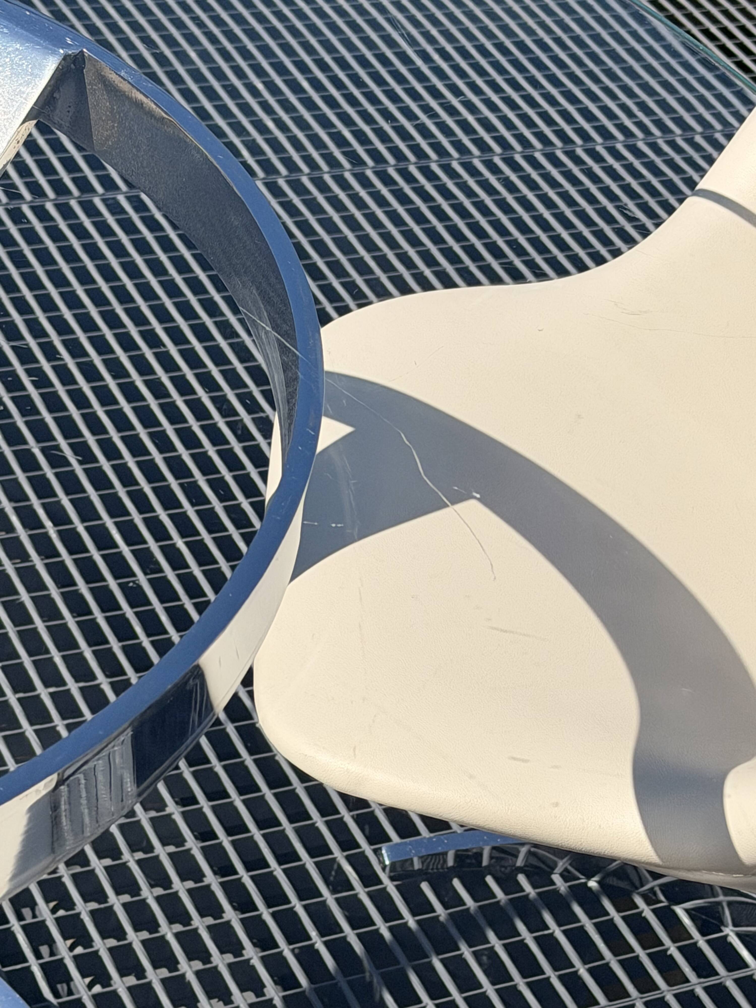 Dining Room Set Scimitar Boris Tabacoff MMM 1970 | Glass and Chrome