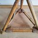 Pied de lampadaire tripode en bambou et rotin