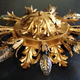 Set of 2 Large Florentine Chandelier Ceiling Lamps  by Banci Firenze Italy Regency Hollywood Style