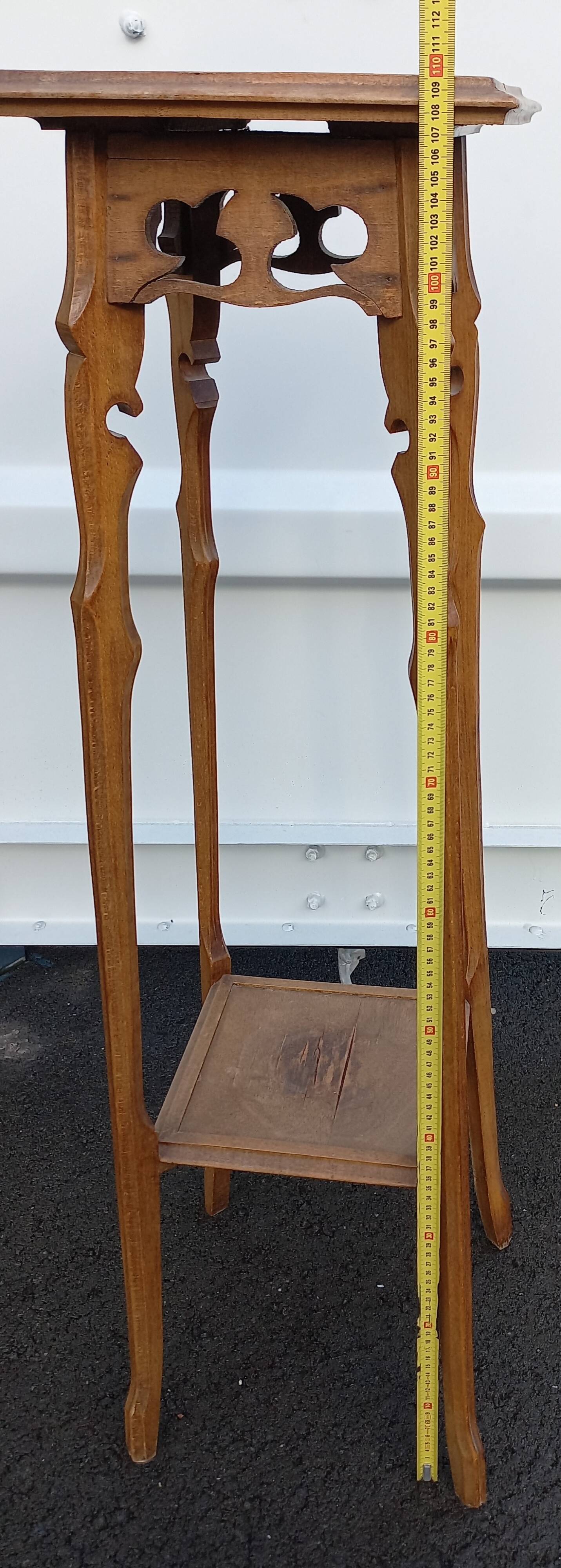 Old large beech saddle from the 1930s for plant holders