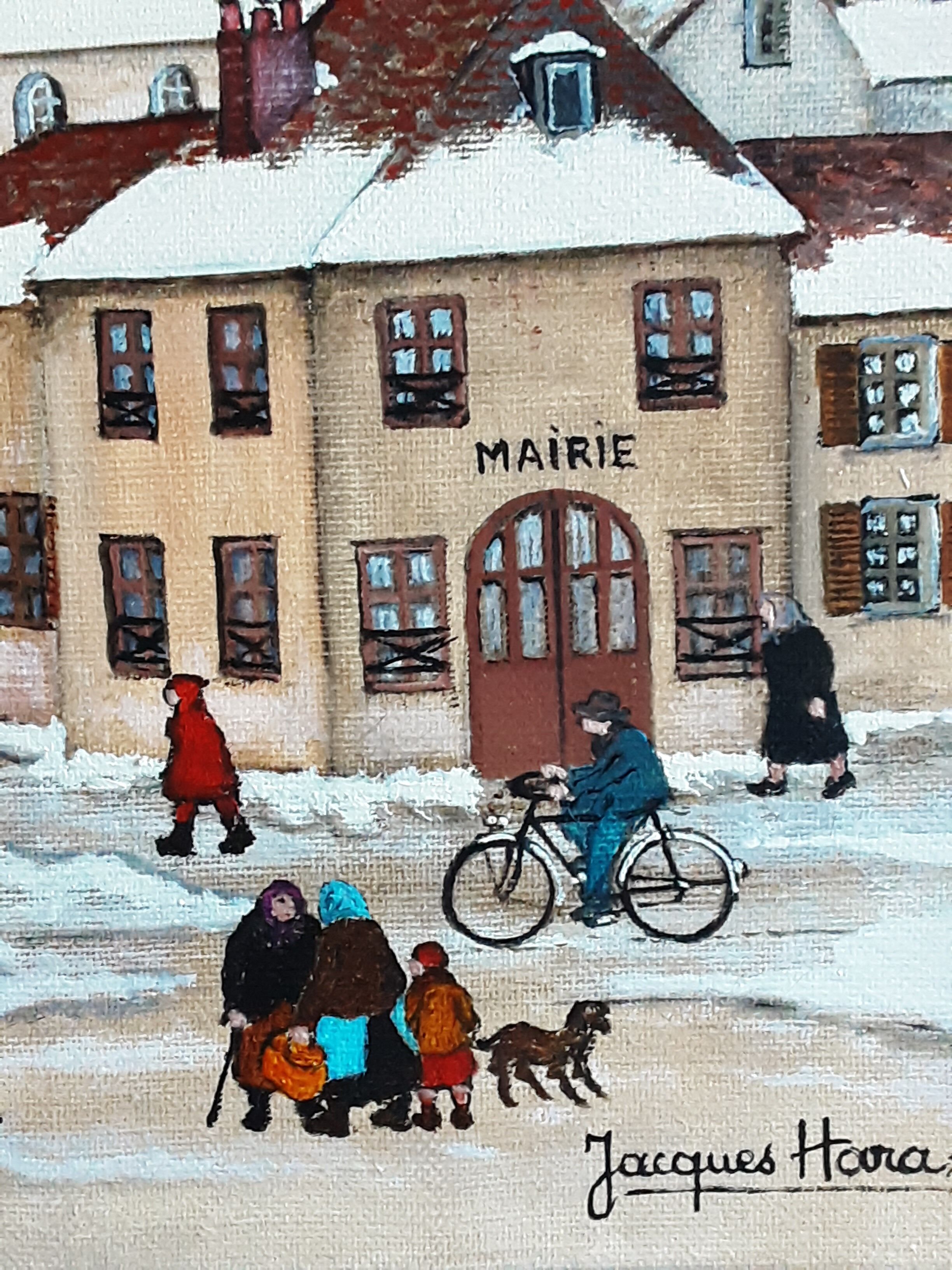 In front of the town hall of jacques hara xxth