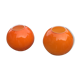 Two orange opaline globes, 30 cm diameter