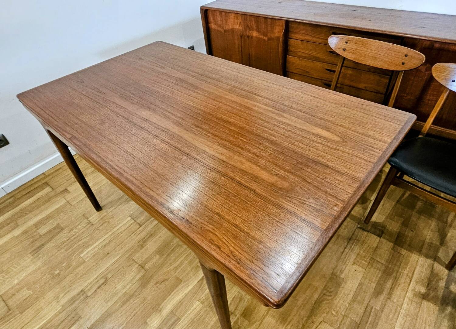 Danish teak table Scandinavian design by Johannes Andersen