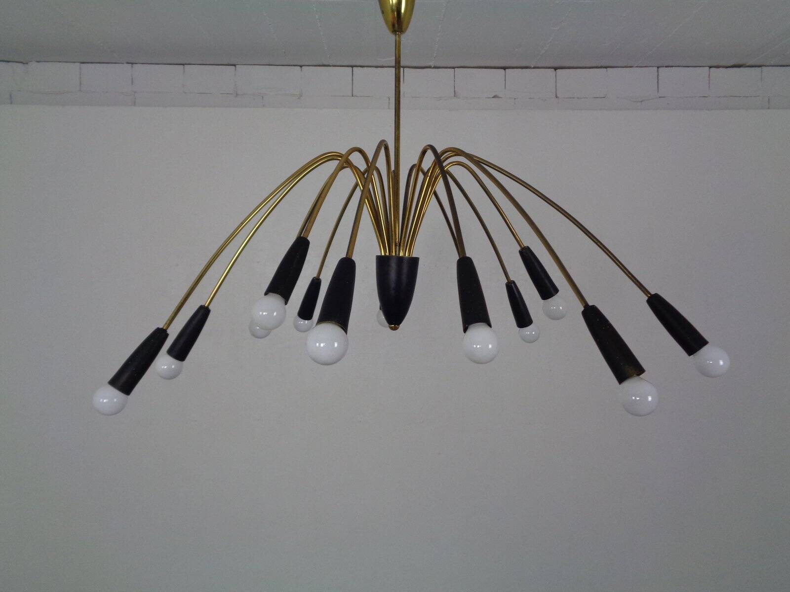 Large Italian Spider Ceiling Lamp, 1950s