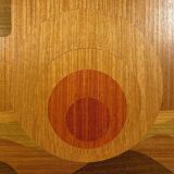 Mid-century wood veneer intarsia wall panel, 1960s
