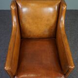 Modern charming armchair in sheepskin