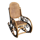 Fauteuil rocking-chair bambou rotin
