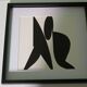Tableau Vintage Art Optique - Victor Vasarely "Phantom" - Frame 40x40cm