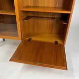 Vintage Teak Highboard Shelf Display Cabinet by Omann Jun 60s Danish Design