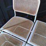 White Cesca B32 Marcel Breuer chairs 1970