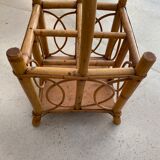 Rattan and bamboo bottle holder